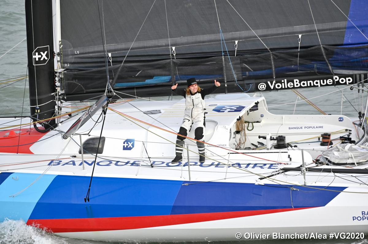 Clarisse Cremer 12th in the Vendée Globe, as first female breaks the world record