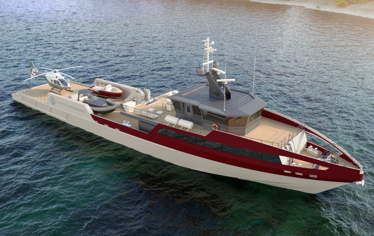 Rosetti Superyachts presenta il nuovo 55 metri Support Vessel