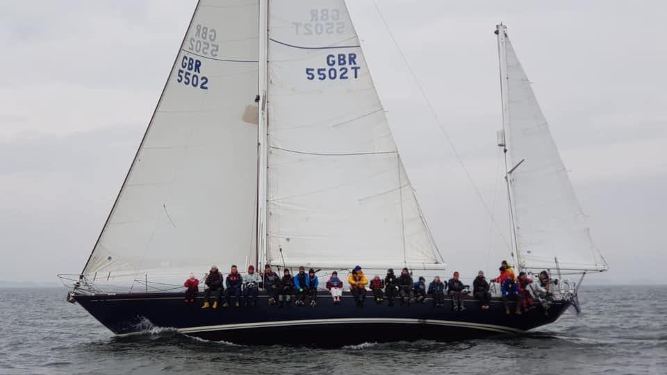 Tapio Lehtinen on a Sunday sail with 'Galiana' to Gråskärsbådan with the Optimist sailors from BS, ESF, EPS, HSK, HSS and HSK 