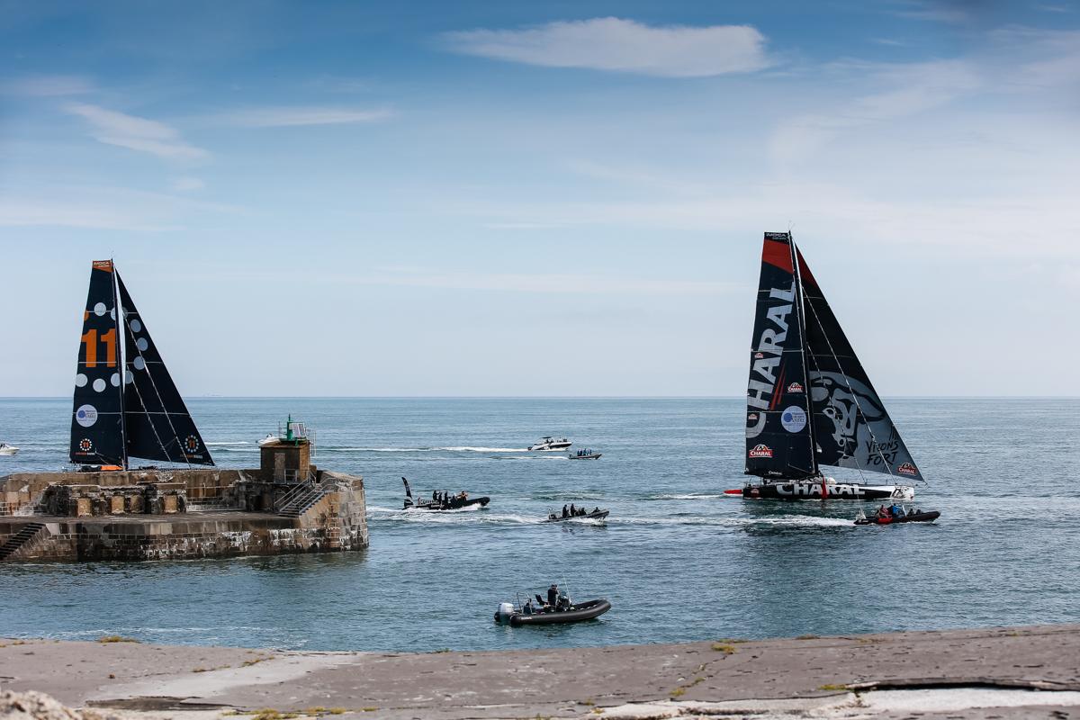 A close finish for IMOCA's - 11th Hour Racing and Charal © Paul Wyeth/pwpictures.com