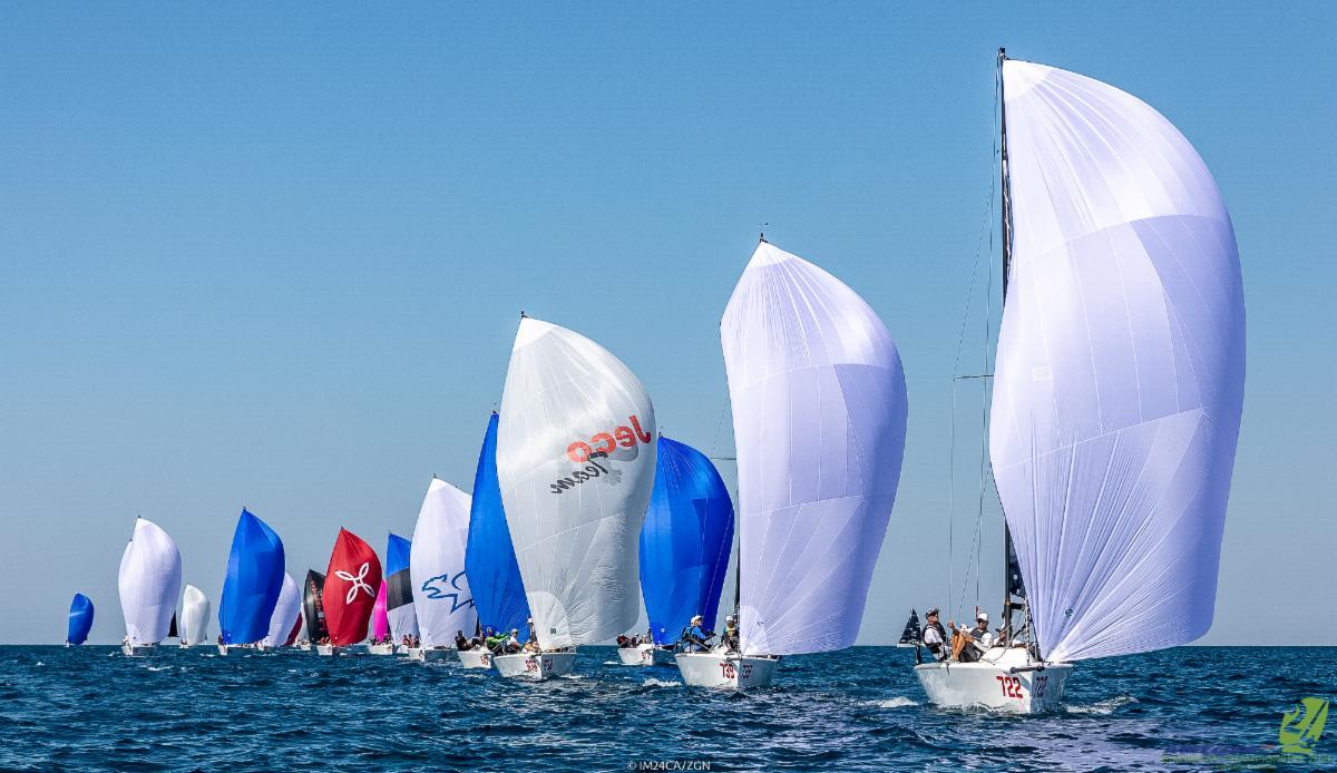 Altea ITA722 of Andrea Racchelli takes a bullet from today's first race and maintains lead after Day Four at the Melges 24 European Championship 2021 in Portoroz, Slovenia.