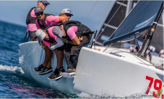 Paolo Brescia's Melgina ITA693 with Simon Sivitz calling the tactics is second in the ranking of the Melges 24 European Sailing Series 2021 