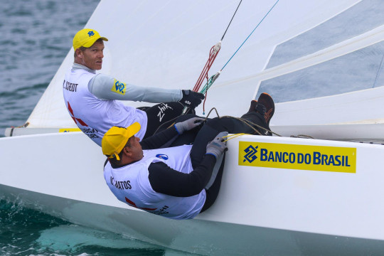 Star South American Championship, close duel between Robert Scheidt and Jorge Zarif