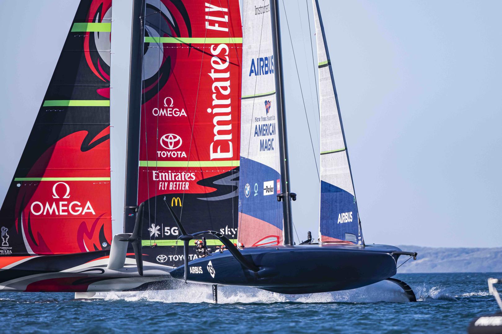 PATRIOT racing against TE REHUTAI of Emirates Team New Zealand. © American Magic / Sailing Energy