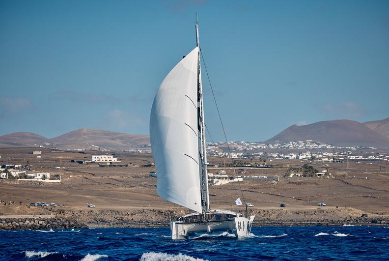 Orc 50 GDD (FRA) at the start of the RORC Transatlantic Race in Lanzarote © James Mitchell/RORC