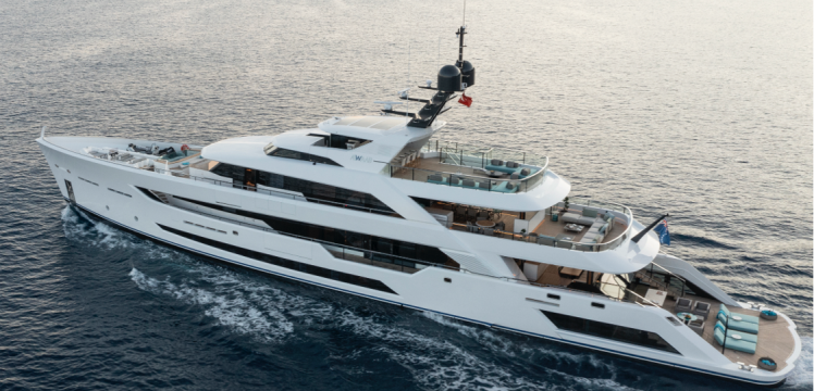 Longest steel and aluminium yacht below 500GT 55m Al Waab delivered