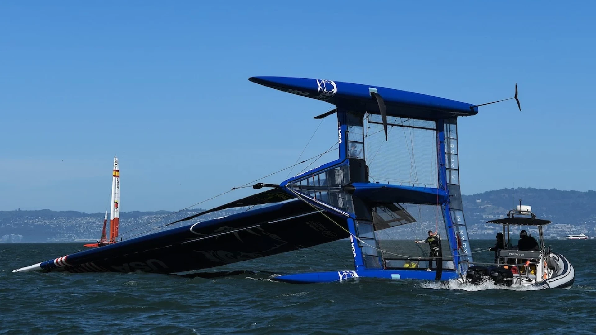 The United States SailGP Team capsized today on San Francisco