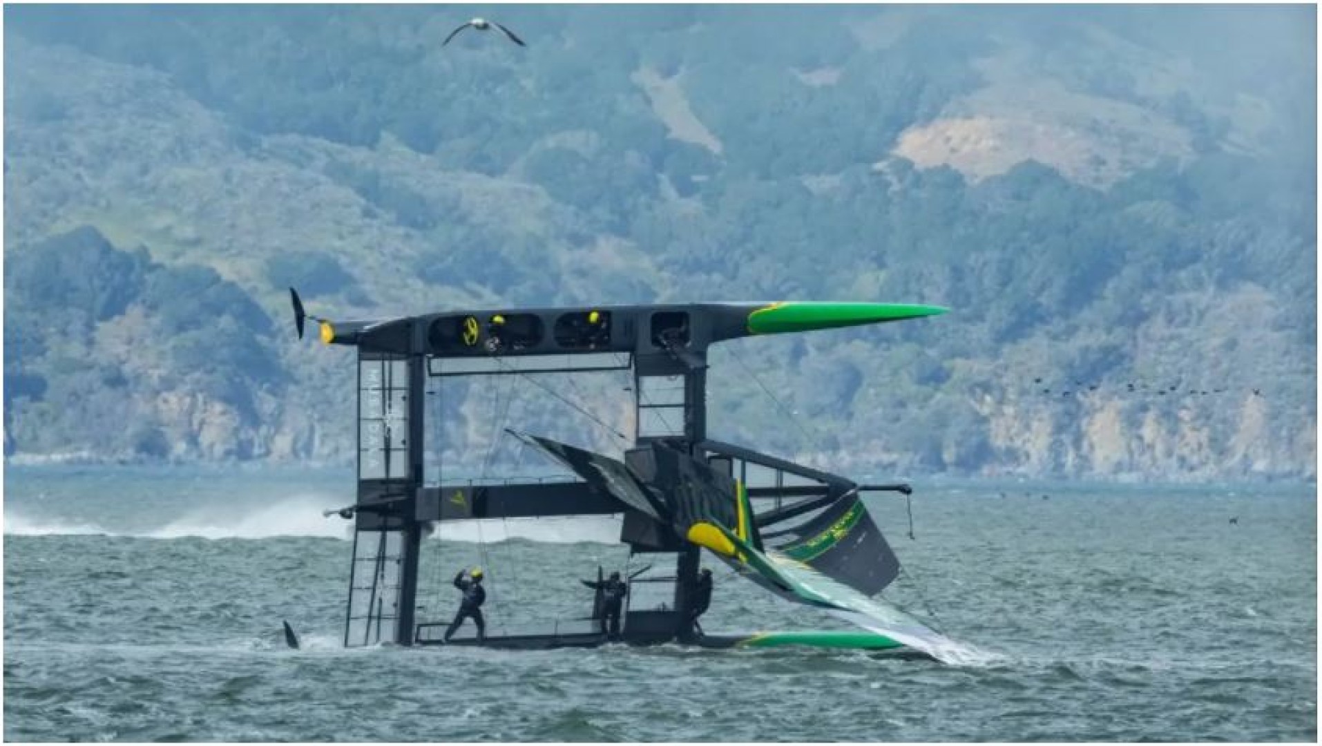 Australia capsized in San Francisco Bay during a practice