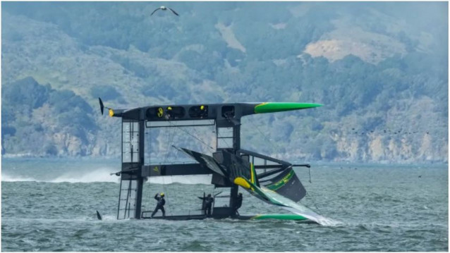 Australia capsized in San Francisco Bay during a practice