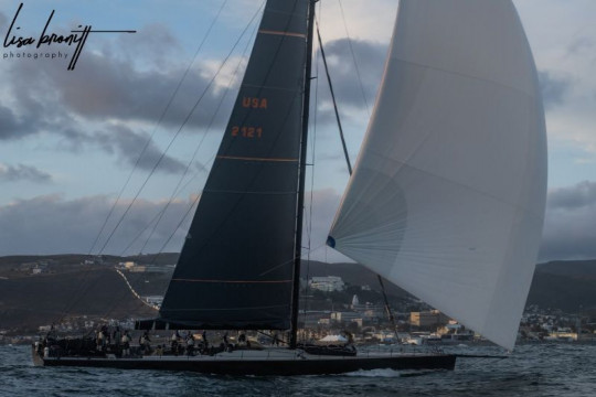 Rio100 sails into Ensenada before dark. Credit Lisa Bronitt Photography