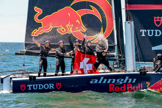 Alinghi Red Bull Racing - SUI 15 with skipper Arnaud Psarofaghis claimed the GC32 Lagos Cup, the Swiss America's Cup challenger's second victory this season.