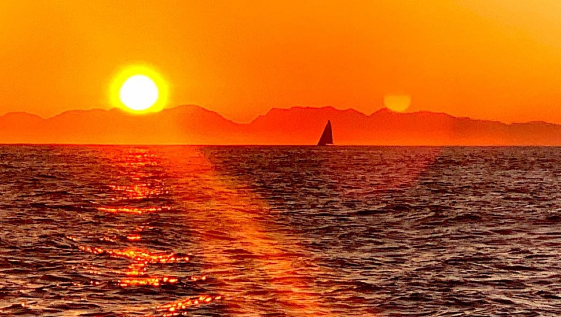 There's been joy & pain on assent to Muckle Flugga in the Sevenstar Round Britain and Ireland Race - but spectacular rewards too!

This sunset shot was sent to the media team a few days ago by Jangada of Wild Pilgrim off Slyne Head © Richard Palmer/Jangada