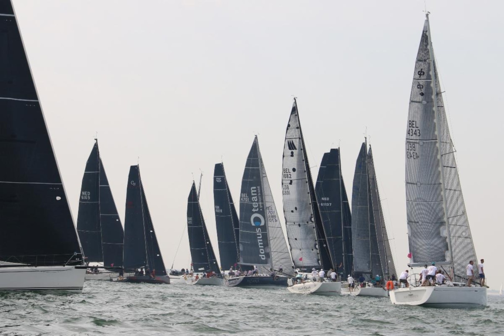 A busy start line for Class One at the IRC Euros opener   Image: Ineke Peltzer