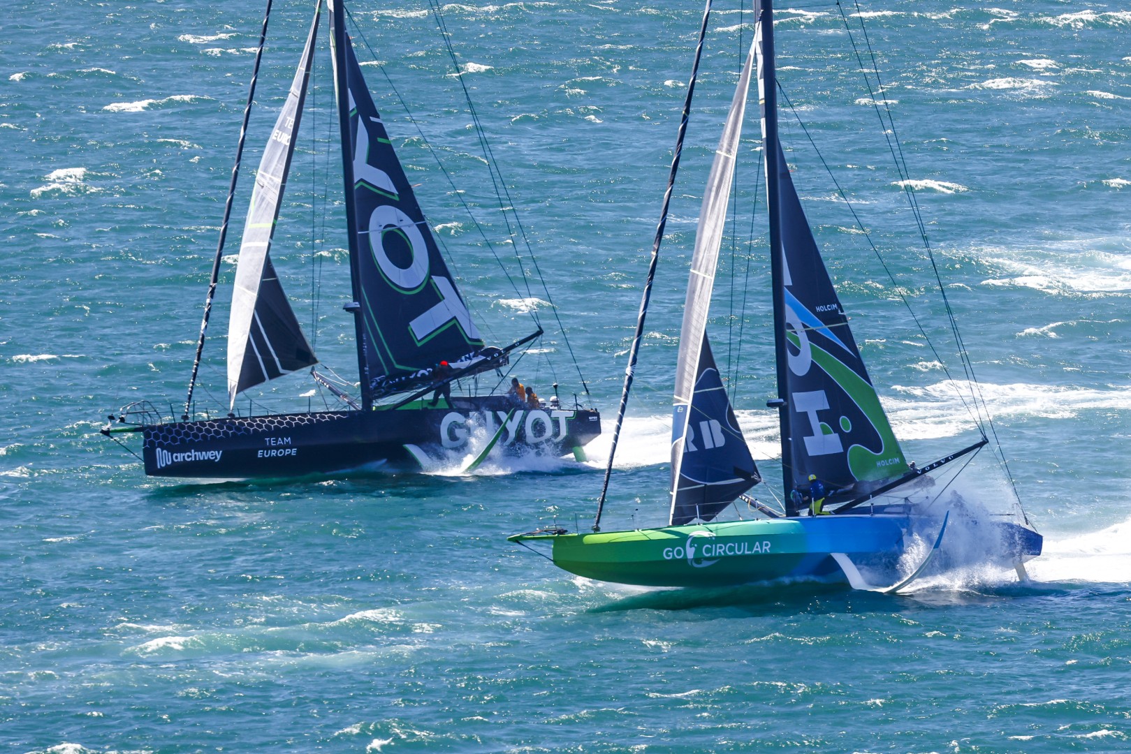 Start of Leg 3 in Cape Town. GUYOT environnement - Team Europe and Team Holcim - PRB.
© Sailing Energy / The Ocean Race
