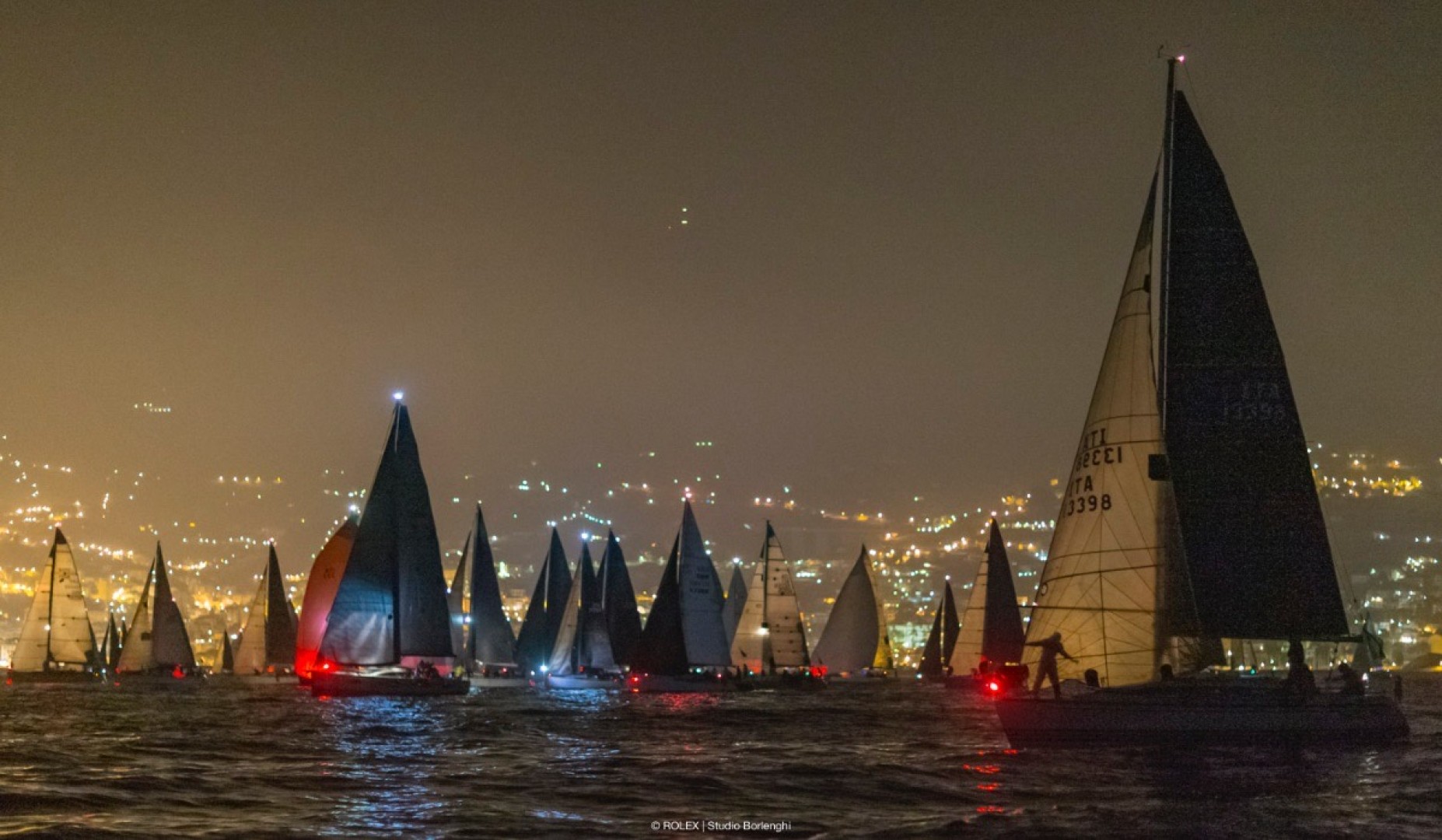 59 yachts set out last night for the first act of the Rolex Giraglia