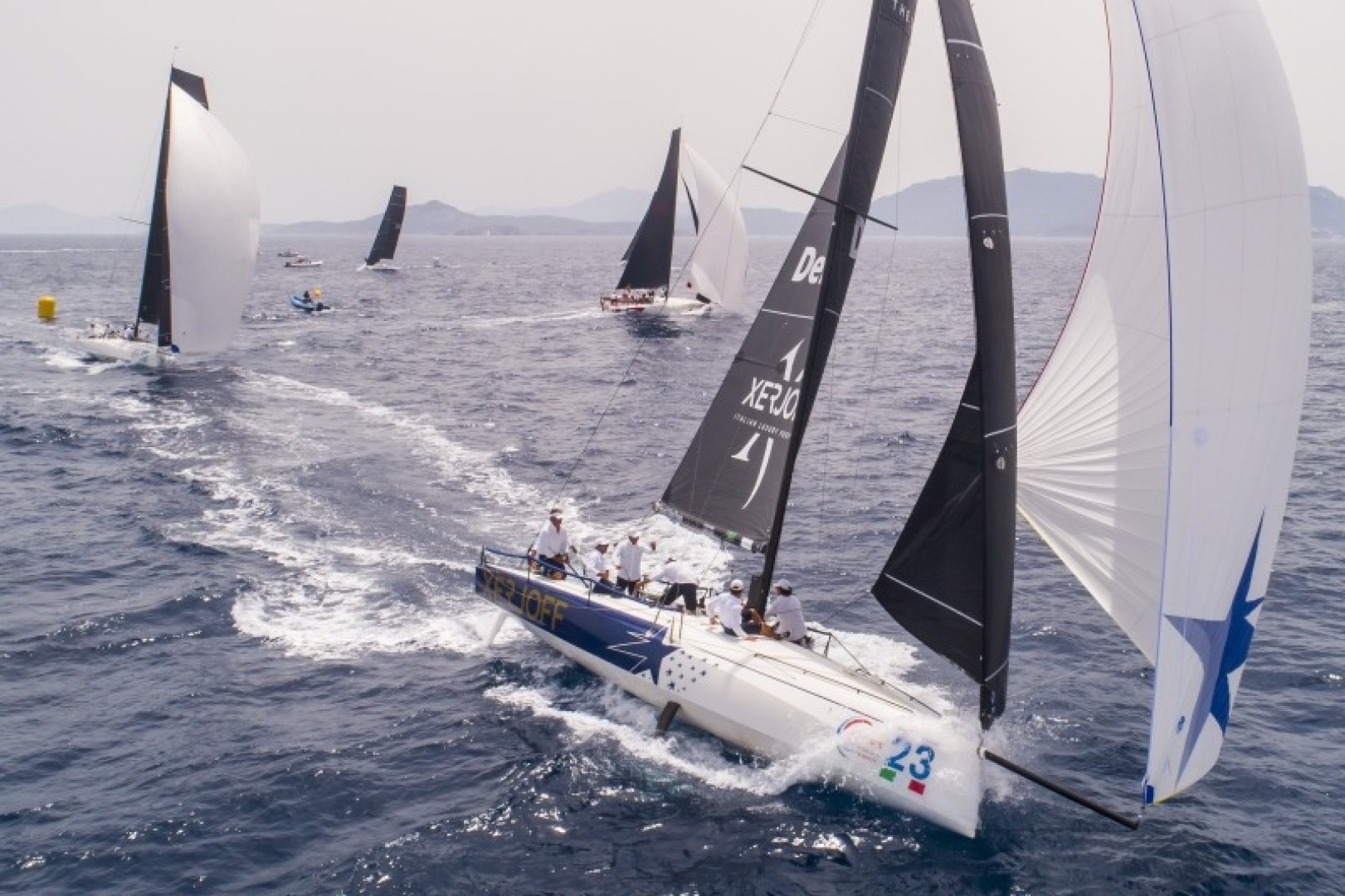 The ClubSwan 36 fleet with Fra Martina in the foreground, The Nations Trophy - Swan One Design. Photo credits: ClubSwan/Studio Borlenghi
