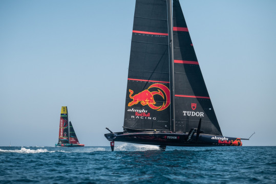 A perfect day on the water for three America's Cup teams