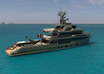 Explorer yacht with an entirely sustainable interior