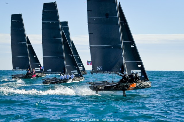 Thrilling Action on Day Three in Barcelona for the best eight under 25 teams of the 69F Youth Foiling Gold Cup 2023