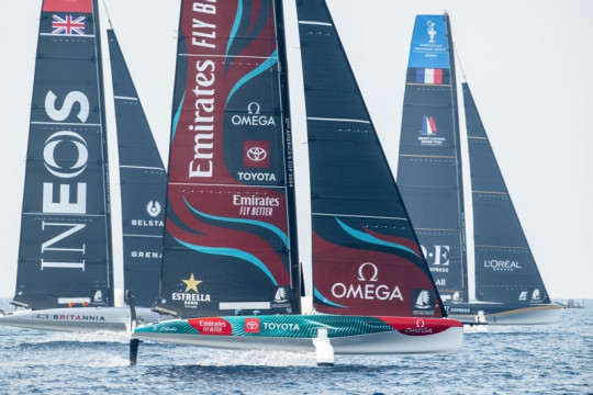 Emirates Team New Zealand lead the standings on race day 1 in Jeddah