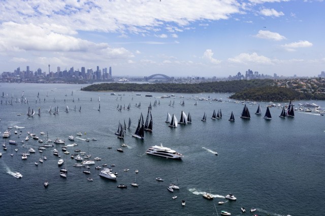 Start of the 2023 Rolex Sydney Hobart yacht race Protected by Copyright