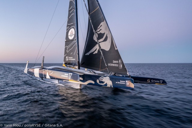The Maxi Edmond de Rothschild heads for shelter in the Azores