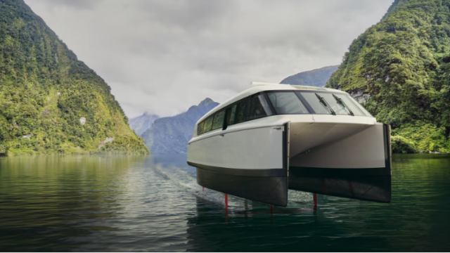 New Zealand's most iconic lake gets world's first flying electric ferry