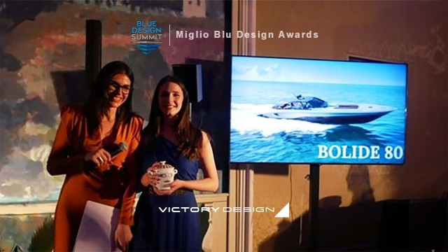 Victory Design‘s Bolide 80 triumphs again with the Prestigious Miglio Blu Design Awards