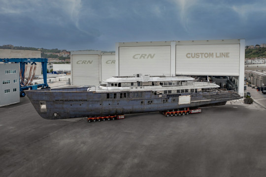 70m CRN M/Y 145 Project Thunderball: a new construction step at Ferretti Group