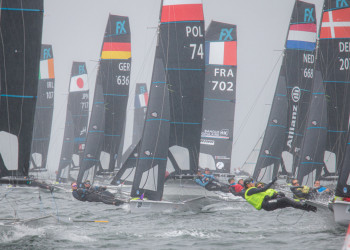 Schultheis and Bertin nearing first Junior 49er win, Germans and Italians in FX Dual