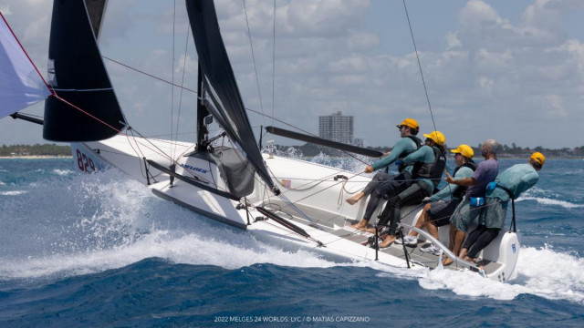 Raza Mixta USA829 of Peter Duncan with Victor Diaz de Leon, Matt Pistay, Erik Shampain and Morgan Trubovich - Melges 24 World Champion 2022 © Matias Capizzano