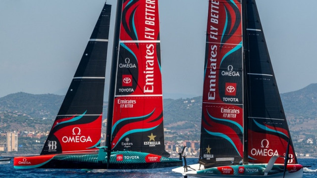 ETNZ Women & Youth sailors get first taste of Barcelona race track