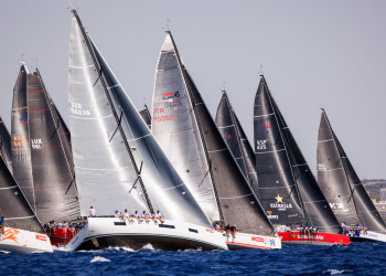 At over half way to Gijon Alexis Loison is still in command of the La Solitaire fleet