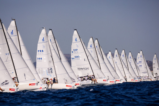 Photo: J/70 fleet. © Nico Martínez/Copa del Rey