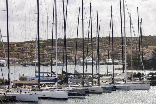 The fleet of maxi yachts moored in Porto Cervo marina, Maxi Yacht Rolex Cup.

Photo credit: Rolex/Carlo Borlenghi