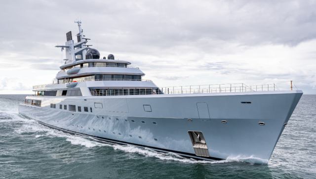 The brand new 142-meter ALIBABA has successfully completed her sea trials