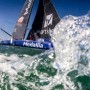 The leading boats are past the Lizard in the Sevenstar Round Britain and Ireland Race - Pip Hare's IMOCA Medallia © Paul Wyeth/pwpictures.com