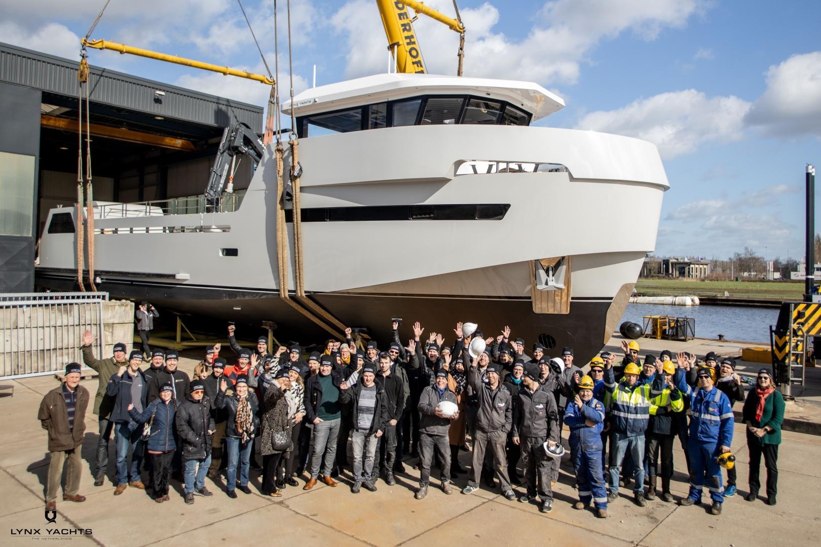 The launch of Lynx Yachts Roe Shadow
