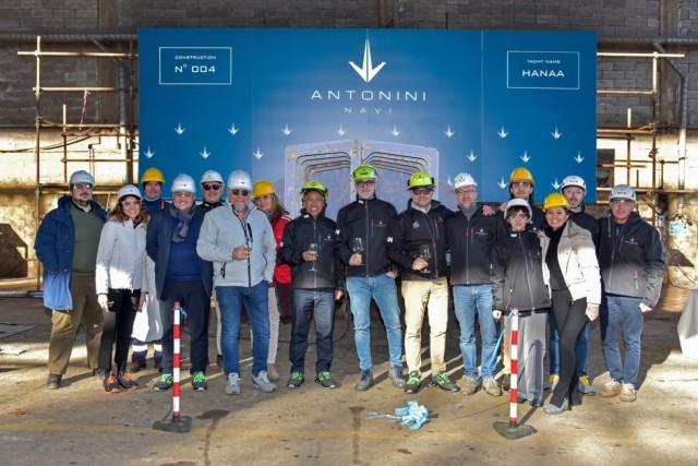 Antonini Navi celebrates the keel-laying of the Explorer Yacht 32 M