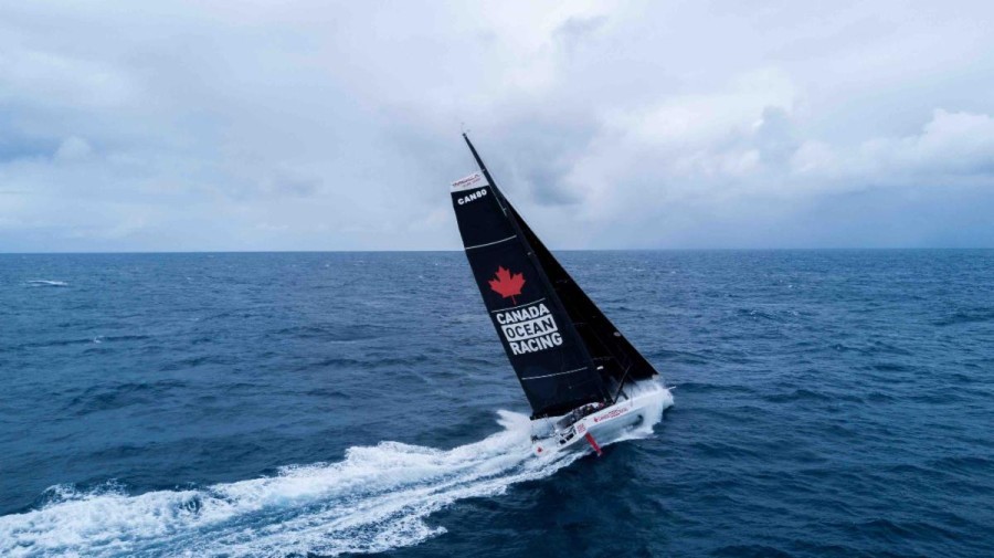 IMOCA 60 Canada Ocean Racing will switch gears from start-up mode to competitive racing mode for the 2023 RORC Transatlantic Race when  Scott Shawyer from Ontario is joined by British co-skipper Alan Roberts © Richard Mardens