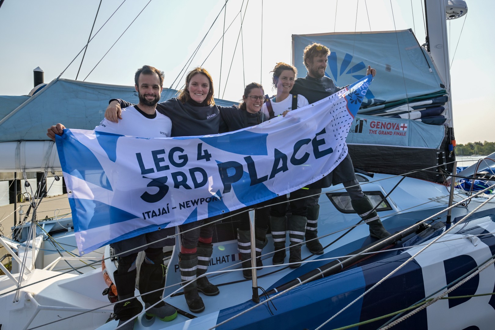 Leg 4 arrivals in Newport. Biotherm third qualified arriving to Newport after 17 days of racing. © Sailing Energy / The Ocean Race