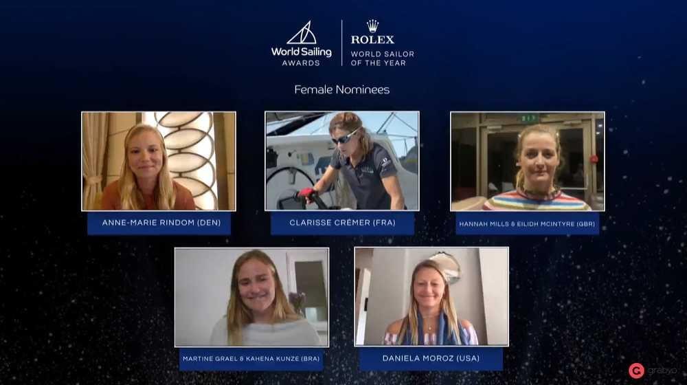 Mills and McIntyre named female Rolex World Sailor of the Year 2021
