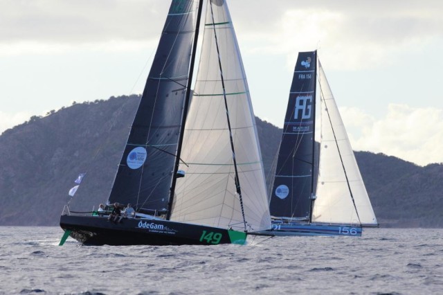 A dramatic finish between two Class40 teams saw Finimmo take the lead from Guidi in the last few miles of the race to win by just 61 seconds
﻿© Tim Wright/Photoaction.com