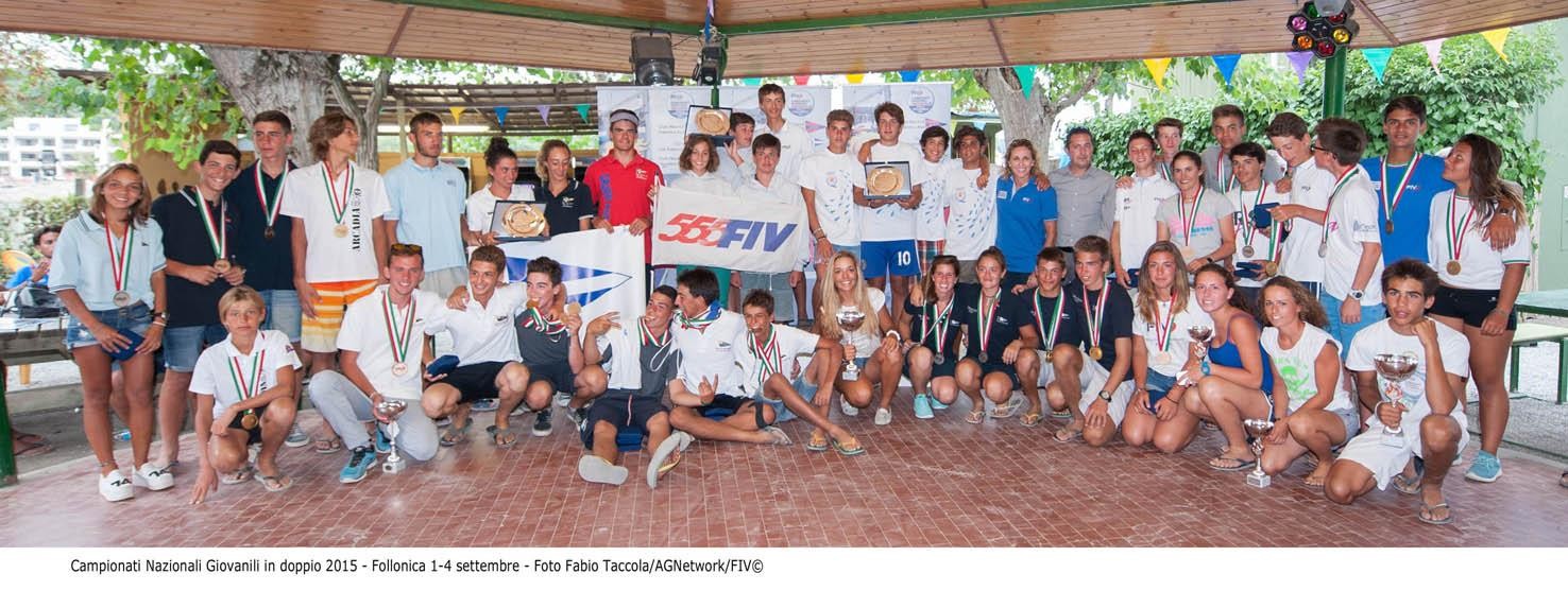 I vincitori degli Campionati Nazionali Under 19 classi in doppio Foto Taccola