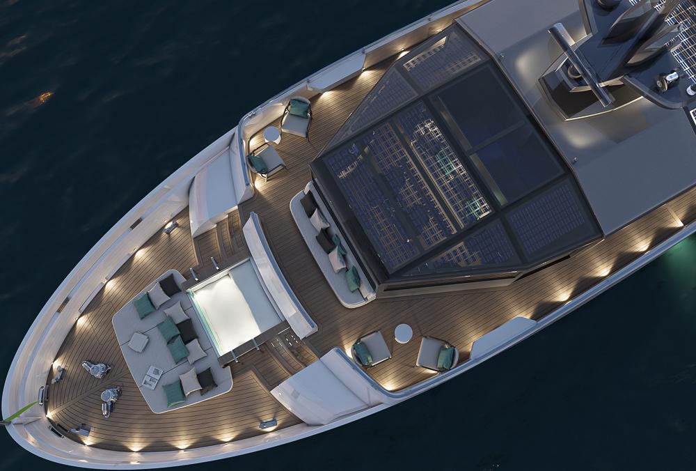 Arcadia Yachts A115 - Structural lightness and visual lightness