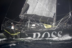 Hugo Boss ran aground at around 21:45hrs (local time/0145hrs UTC Friday)