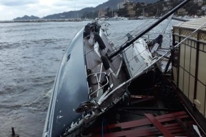 Porto Carlo Riva, Rapallo: nuove foto dei danni dopo la mareggiata di ieri