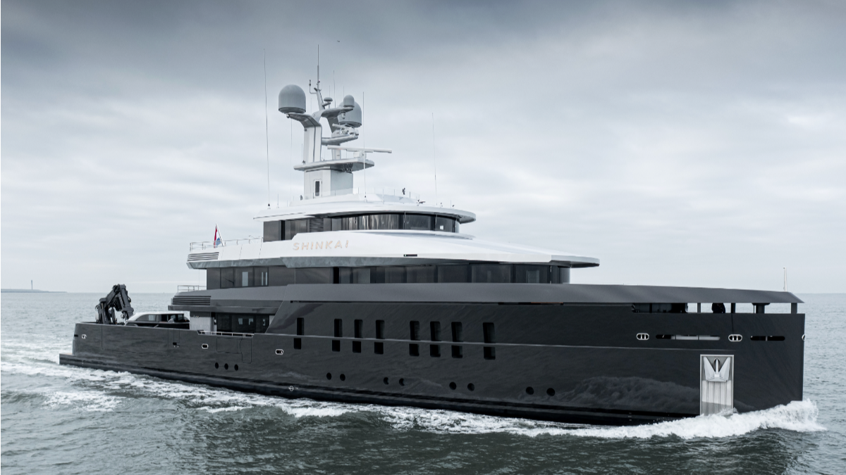 Philippe Briand onboard 55m Shinkai to experience her performance during first sea trials
