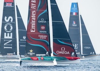 Emirates Team New Zealand lead the standings on race day 1 in Jeddah
