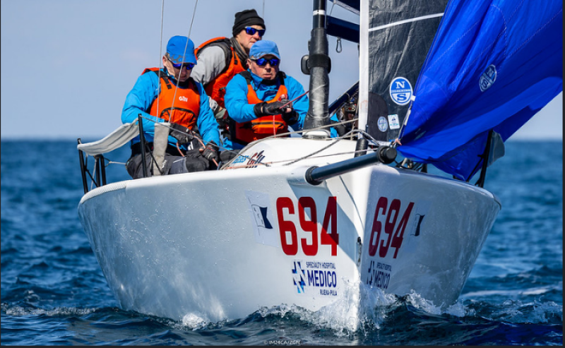 Akos Csolto's Seven-Five-Nine HUN759, won Race Four, was third best Corinthian and tenth in overall at the first event of the Melges 24 European Sailing Series 2022 in Rovinj, Croatia. © IM24CA / Zerogradinord